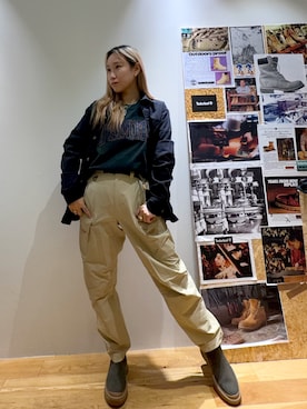 「アウトドアミックス」｜玲奈(Rena)さん（レディース・161cm）の秋コーディネート