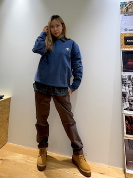 「アイテム（スウェット）」を使った、玲奈(Rena)さん（レディース・161cm）の秋コーディネート