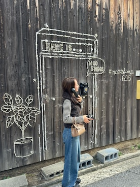 「ARMANI EXCHANGE（アルマーニエクスチェンジ）のアイテム」を使った、セロリさん（レディース・153cm）の秋コーディネート