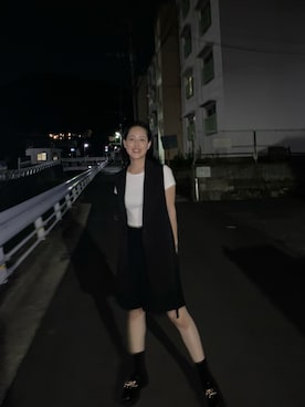「祭り」｜「アイテム（スラックス）」を使った、青空さん（レディース・165cm）の夏コーディネート
