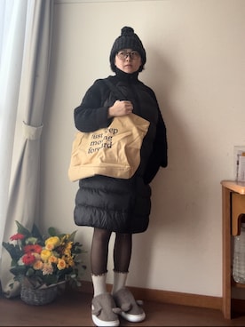「アイテム（スリッポン）」を使った、ひろぽさん（レディース・153cm）の秋コーディネート