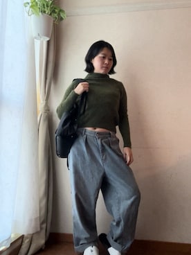 「アイテム（バックパック/リュック）」を使った、ひろぽさん（レディース・153cm）の秋コーディネート