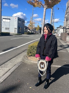 「アイテム（デニムジャケット）」を使った、ひろぽさん（レディース・153cm）の秋コーディネート