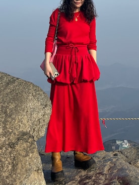 「アイテム（ワンピース/ドレス）」を使った、Reikaさん（レディース・149cm・20代）の冬コーディネート