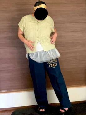 「アイテム（ベスト）」を使った、KBさん（レディース・157cm・20代）の夏コーディネート