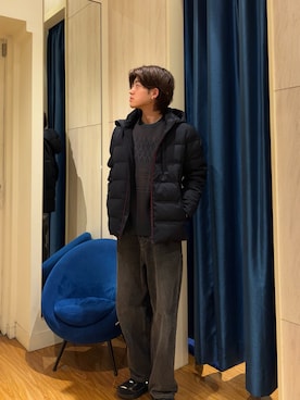 「アイテム（ダウンジャケット/コート）」を使った、SHOKIさん（メンズ・171cm・20代）の冬コーディネート