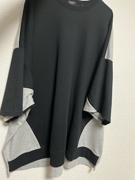 「minsobi（ミンソビ）の[minsobi]スーパーBigシルエット配色tシャツ（Tシャツ/カットソー、ブラック系）」を使った、koutancobuさん（メンズ・170cm）の春コーディネート