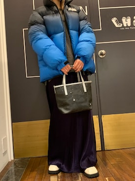 「アウトドアミックス」｜「アイテム（ダウンジャケット/コート）」を使った、ayakaさん（レディース・160cm）の冬コーディネート