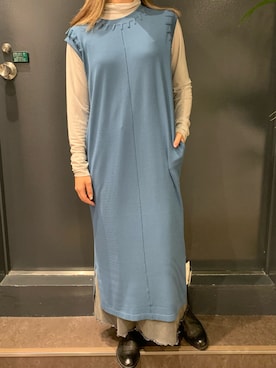 「アイテム（デニムスカート、グレー系）」を使った、ayakaさん（レディース・160cm）の夏コーディネート