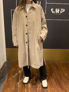 「B2nd」｜「アイテム（ステンカラーコート）」を使った、ayakaさん（レディース・160cm）の冬コーディネート