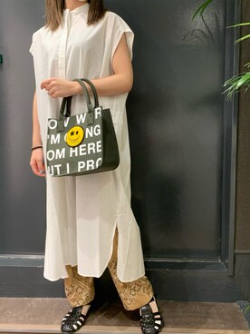「ONE MADE（ワンメイド）のアイテム（バッグ）」を使った、ayakaさん（レディース・160cm）の夏コーディネート