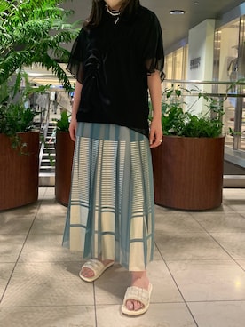 「NAKAGAMI（ナカガミ）のアイテム」を使った、ayakaさん（レディース・160cm）の夏コーディネート