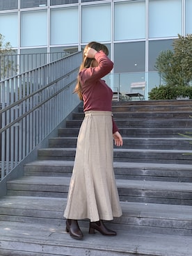 「きれいめコーディネート」｜HIMIKO　あべのハルカス店さん（レディース・156cm）の冬コーディネート