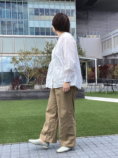 【未使用品】撥水 スクエアトゥアシンメトリーソフトパンプス アイボリー HIMIKO パンプス 「Made in Japan」「撥水」スクエアトゥ