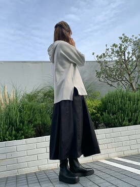 「レザーブーツ」｜HIMIKO　あべのハルカス店さん（レディース・156cm）の秋コーディネート