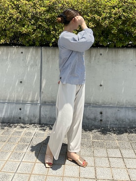 「アイテム（サンダル、ピンク系）」を使った、HIMIKO　あべのハルカス店さん（レディース・156cm）の夏コーディネート