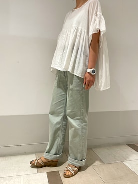 「water massage（ウォーターマッサージ）のアイテム」を使った、HIMIKO　あべのハルカス店さん（レディース・167cm）の夏コーディネート