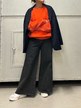 「kbf_ootd」｜「アイテム（スウェット）」を使った、honoka187さん（レディース・158cm）の冬コーディネート