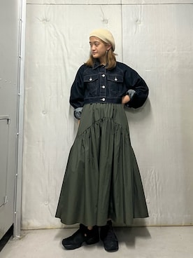 「kbf_ootd」｜「アイテム（デニムジャケット）」を使った、honoka187さん（レディース・158cm）の夏コーディネート