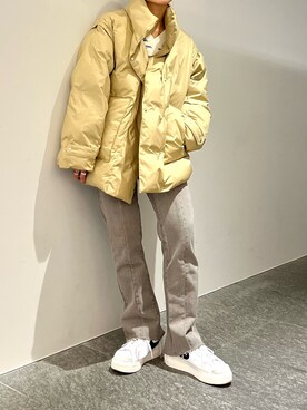 「kbf_ootd」｜「アイテム（ダウンジャケット/コート）」を使った、honoka187さん（レディース・158cm）の秋コーディネート