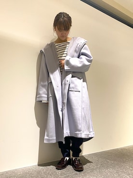 「ラベンダー」｜「アイテム（その他アウター）」を使った、honoka187さん（レディース・158cm）の秋コーディネート