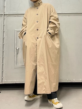 「kbf_ootd」｜「アイテム（ステンカラーコート）」を使った、honoka187さん（レディース・158cm）の冬コーディネート