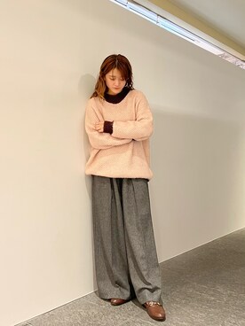 「kbf_ootd」｜「アイテム（ローファー）」を使った、honoka187さん（レディース・158cm）の秋コーディネート