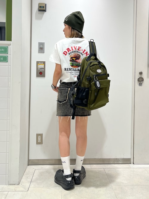 早い者勝ち 大人気 X-girl HAMBURGER DISTRESSED S/S TEE STENCIL I LOVE XG LOGO S/S BIG TEE DRESS（ワンピース）｜X