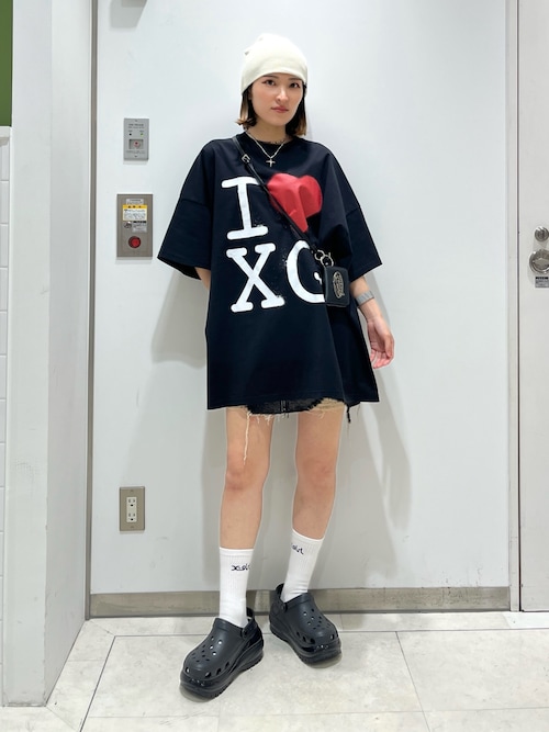 STENCIL I LOVE XG LOGO S/S BIG TEE DRESS（ワンピース）｜X