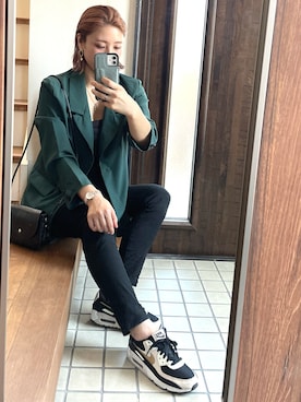 「ECRIRE（エクリール）のアイテム（セットアップ）」を使った、ひーさん🗿💬さん（レディース・165cm）の秋コーディネート