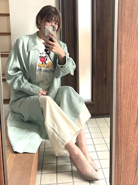 「LILY BROWN（リリーブラウン）のアイテム（その他アウター）」を使った、ひーさん🗿💬さん（レディース・165cm）の春コーディネート