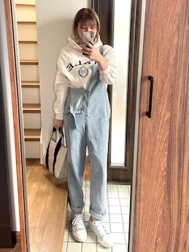 「reca（レカ）のアイテム（オールインワン・サロペット）」を使った、ひーさん🗿💬さん（レディース・165cm）の冬コーディネート