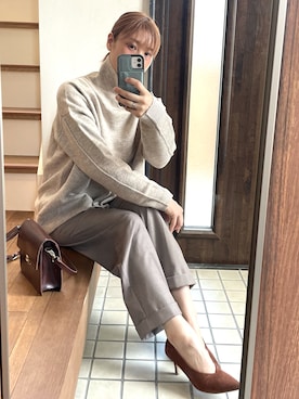 「MICALLE MICALLE（ミカーレミカーレ）のアイテム」を使った、ひーさん🗿💬さん（レディース・165cm）の秋コーディネート