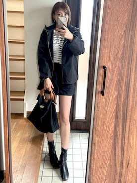 「libelle more（リベル モア）のアイテム（ブルゾン）」を使った、ひーさん🗿💬さん（レディース・164cm）の秋コーディネート