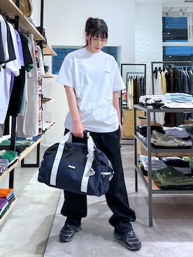 「XLARGE（エクストララージ）のアイテム（財布/小物）」を使った、Hinakoさん（レディース・165cm）の夏コーディネート