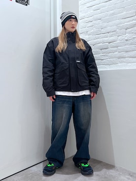「XLARGE（エクストララージ）のアイテム（ジャケット/アウター）」を使った、Hinakoさん（レディース・165cm）の春コーディネート