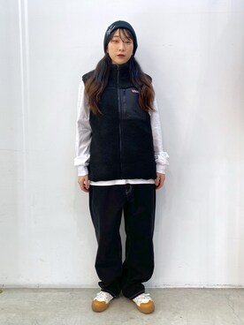 「XLARGE（エクストララージ）のアイテム（その他アウター）」を使った、Hinakoさん（レディース・165cm）の秋コーディネート