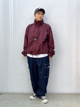 「アイテム（ブルゾン）」を使った、Hinakoさん（レディース・165cm）の秋コーディネート