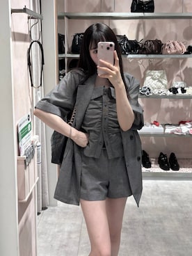 「Heather（ヘザー）のアイテム（トップス）」を使った、HARUKIさん（レディース・157cm）の春コーディネート