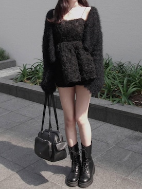 「Heather（ヘザー）のアイテム（トップス）」を使った、HARUKIさん（レディース・157cm）の春コーディネート