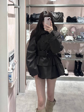 「Heather（ヘザー）のアイテム（パンツ）」を使った、HARUKIさん（レディース・157cm）の秋コーディネート