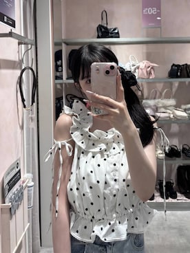 「Heather（ヘザー）のアイテム（パンツ）」を使った、HARUKIさん（レディース・157cm）の夏コーディネート