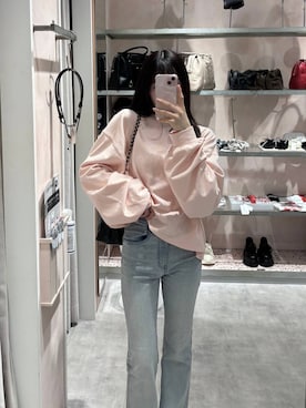 「Heather（ヘザー）のアイテム（バッグ）」を使った、HARUKIさん（レディース・157cm）の春コーディネート