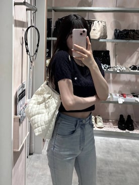 「Heather（ヘザー）のアイテム（バッグ）」を使った、HARUKIさん（レディース・157cm）の春コーディネート