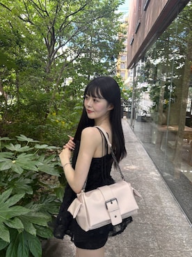 「Heather（ヘザー）のアイテム（バッグ）」を使った、HARUKIさん（レディース・157cm）の夏コーディネート