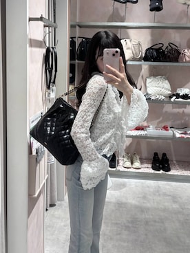 「Heather（ヘザー）のアイテム（バッグ）」を使った、HARUKIさん（レディース・157cm）の春コーディネート