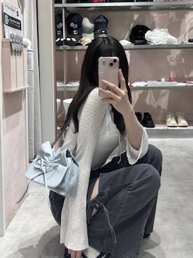 「Heather（ヘザー）のアイテム（パンツ）」を使った、HARUKIさん（レディース・157cm）の春コーディネート