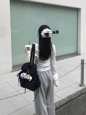 「Heather（ヘザー）のアイテム（トップス）」を使った、HARUKIさん（レディース・157cm）の春コーディネート