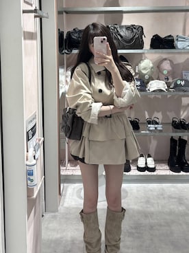 「Heather（ヘザー）のアイテム（パンツ）」を使った、HARUKIさん（レディース・157cm）の秋コーディネート