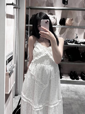 「Heather（ヘザー）のアイテム（トップス）」を使った、HARUKIさん（レディース・157cm）の春コーディネート